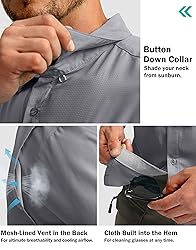 Men's Fishing Shirts with Zipper Pockets UPF
