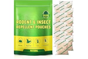 ZEKRIO Extra-Strength Mouse and Rat Repellent Pouches, Strong Peppermint Oil Repellent for Mice Indoor/Outdoor, Natural Mouse Deterrent for House, Garden, Car, RV, Basement, Garage, Patio (10 Pack)