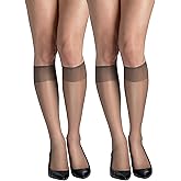 Hanes Women's Silk Reflections Silky Sheer Knee Highs, Reinforced Toe, Knee-High Stockings