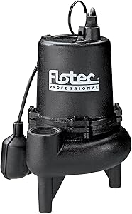 Flotec E75STVT Sewage Pump, 170 Gpm, 3/4 Hp, 115 V, 9 A, 60 Hz, 2 In Npt Outlet, Cast Iron