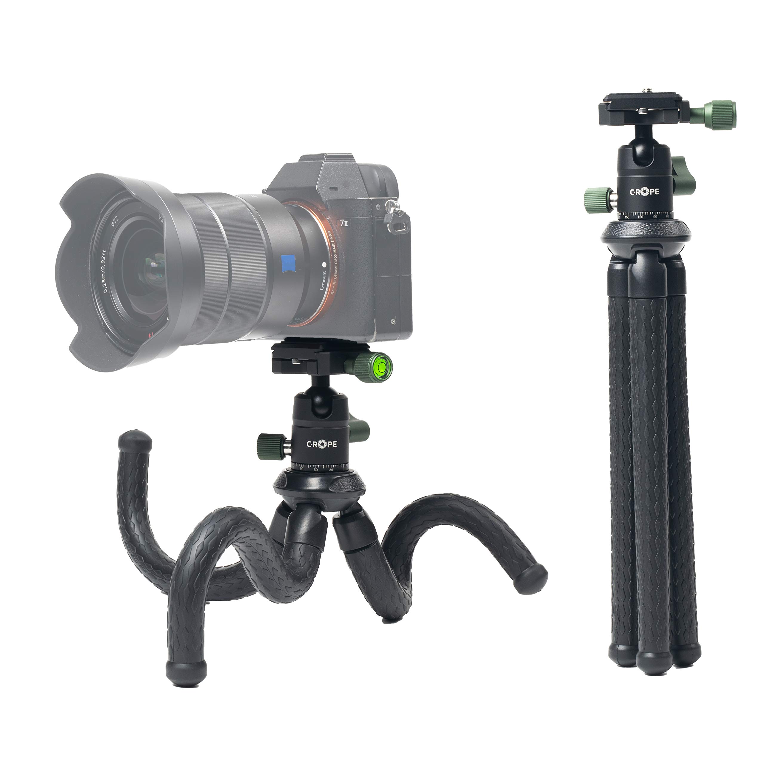 C-Rope Creatorpod Flexible Camera Tripod with 360 Degree Ball Head, Maximum Load 2 kg, Arca Swiss, Camera Tripod