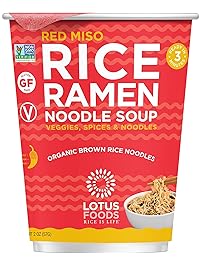 Lotus Foods Red Miso Soup with Brown Rice Ramen, 2 Once, 6 Count