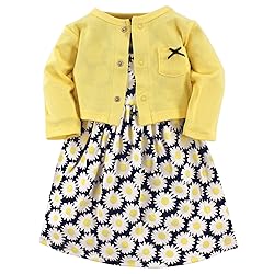Hudson Baby Girls' Cotton Dress and Cardigan