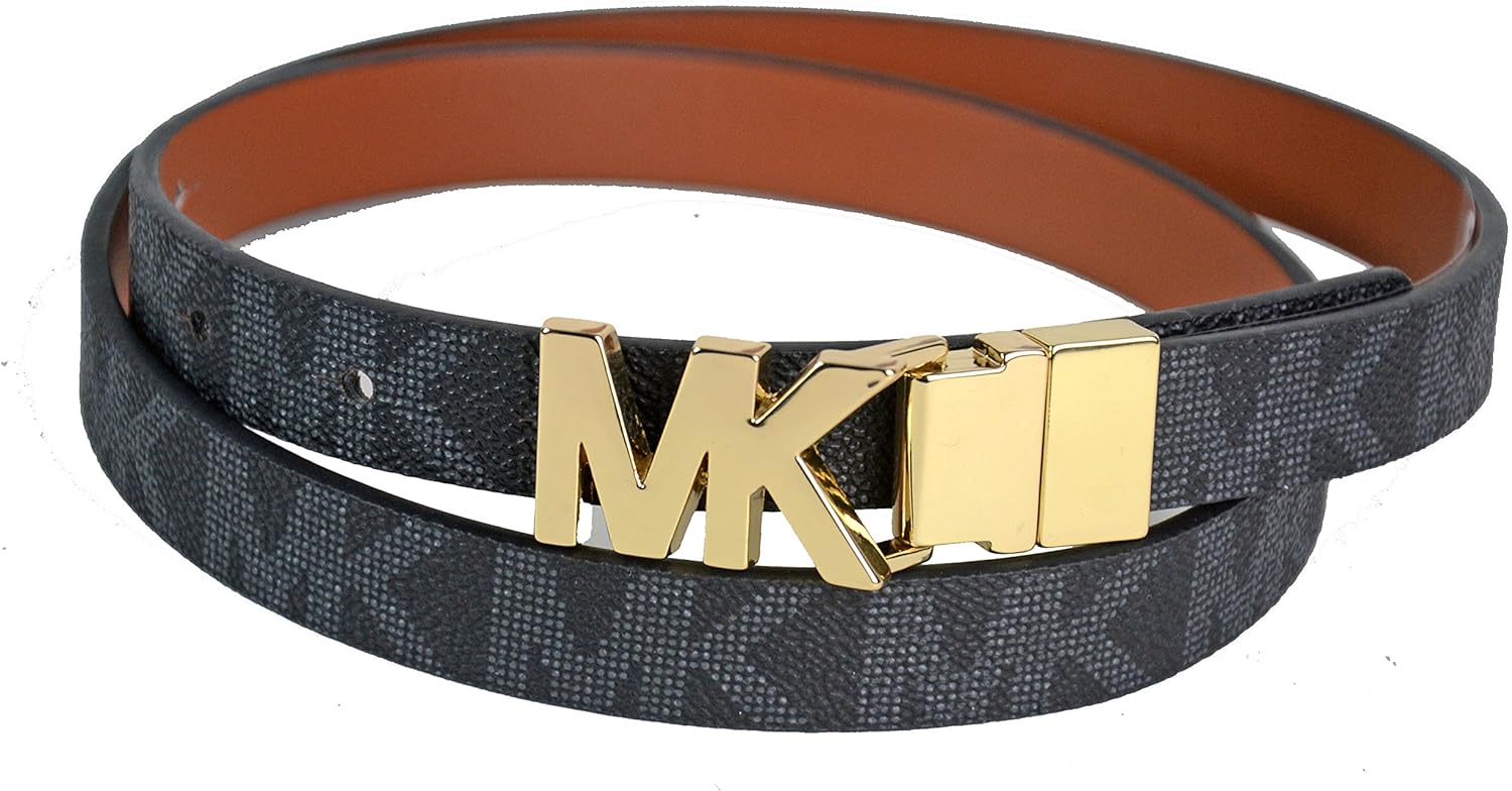 black and gold mk belt