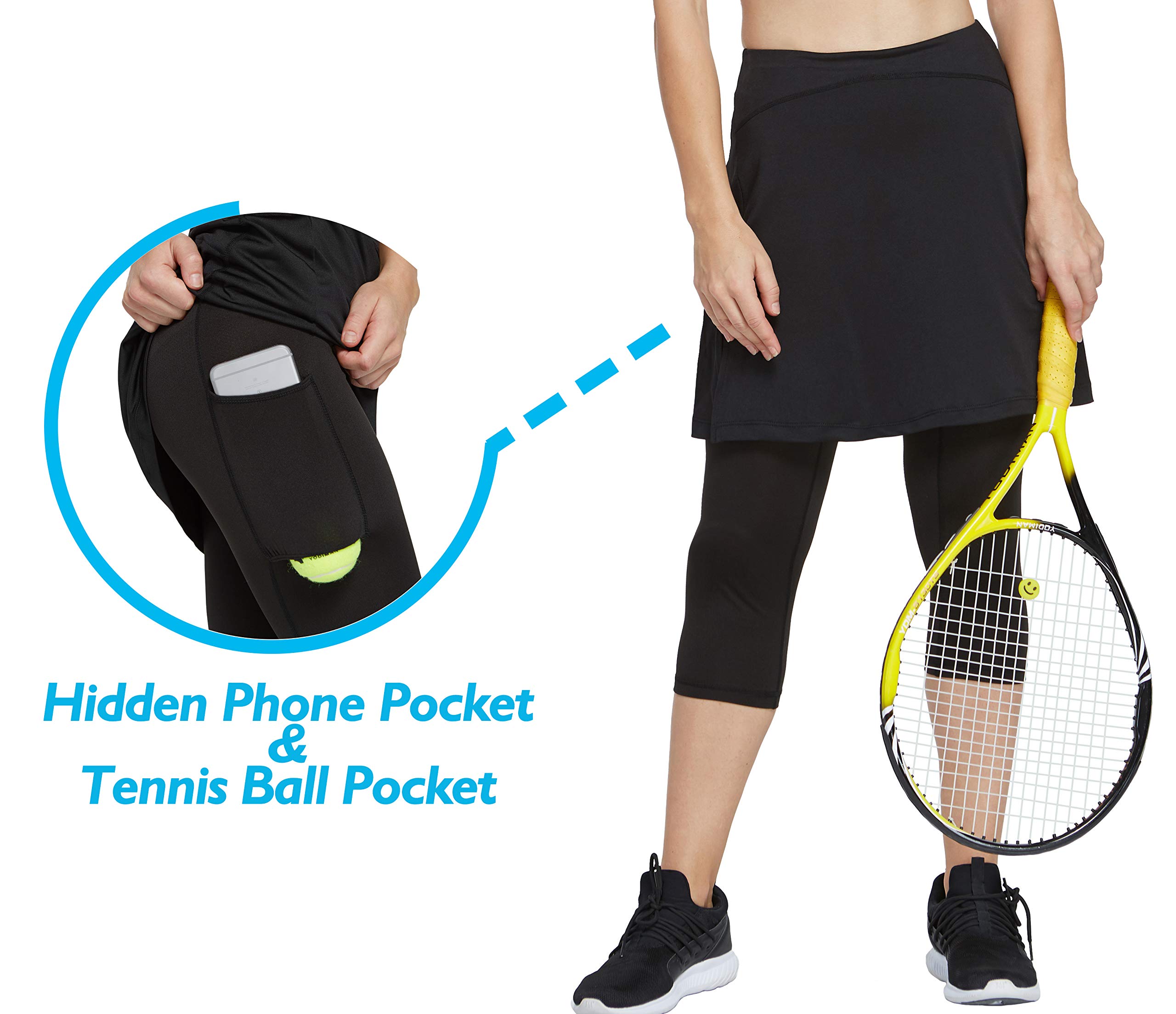 Slimour Women Print Golf Skirt Travel Skirts With Pockets Swim