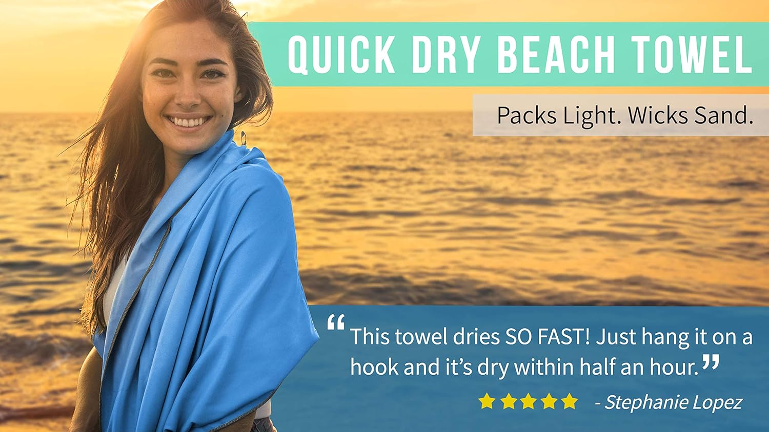 Youphoria Outdoors Microfiber Camping Towel Fast Drying Lightweight - Quick Dry Travel Towel & Sport Towel - 3 Size Options: Sports & Outdoors