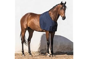 HackFond Horse Shoulder Guard Anti-Rub Vest for Horses Match with Stable Rug or Turnout Rug Navy Large Full Size