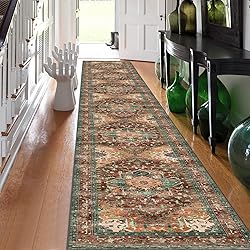 Washable Runner Rug, 2'3" x 14' Non-Slip Boho