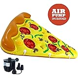 Luxury Inflatable Pizza Pool Float - Includes Pump - Giant Slice of Pizza Swimming Pool Raft…