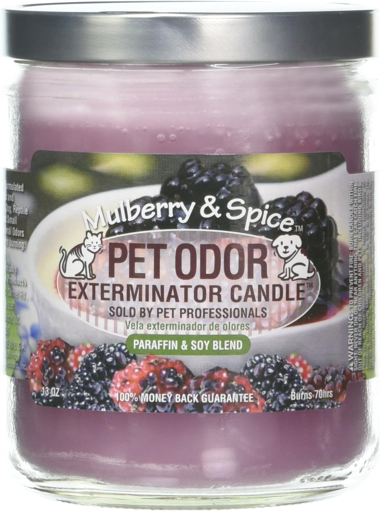 Pet Odor Exterminator Candle: Mulberry Spice