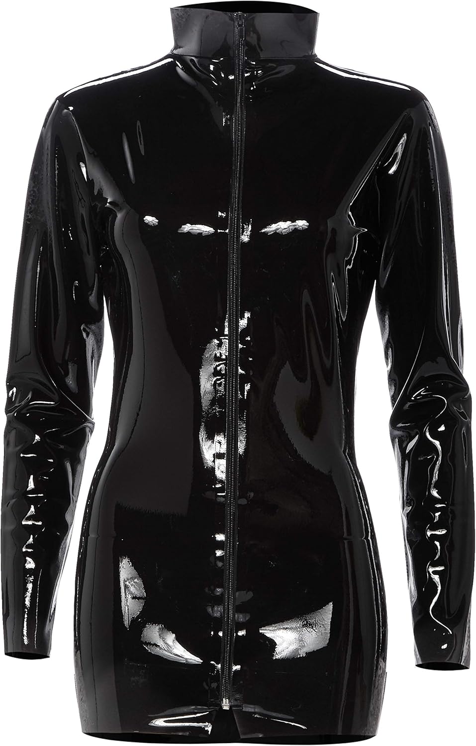 The Latex Collection Latex Shirt with Long Sleeves, Black, Small, Black (Nero 001), Einheitsgröße (Herstellergröße: Small)