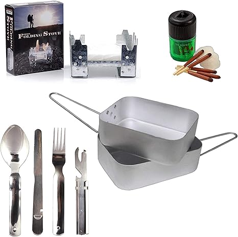Survival Kochset Bushcrfat Angeln Camping Outdoor Nato Mestin Kochgeschirr 34031 Amazon De Kuche Haushalt