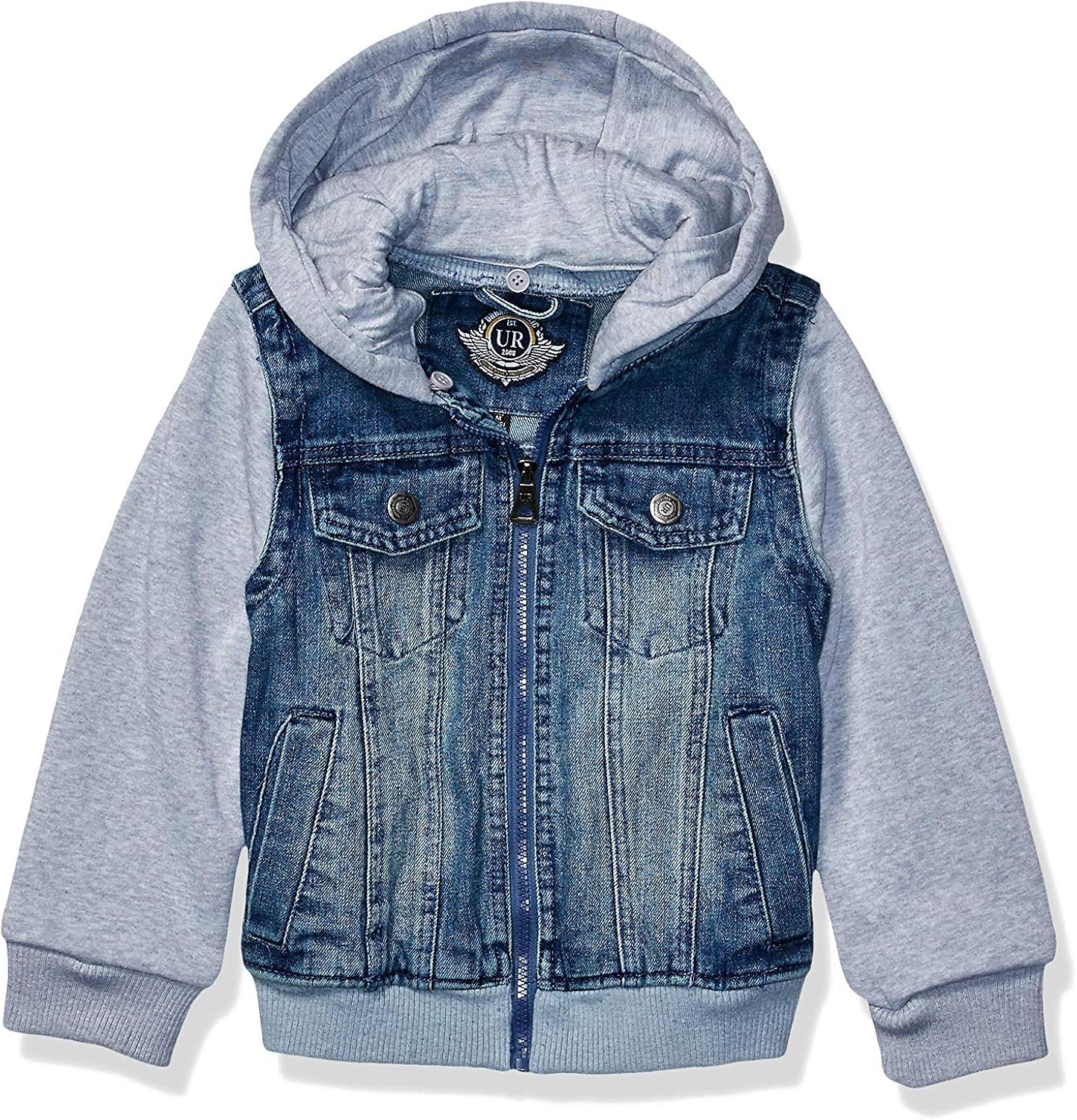 boys jean jacket with hoodie