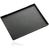 VCREATC Large Black Serving Tray (15 x 10.6 inch) for Gathering Small Items | Serving Accessory, Snack, Dessert, Spa, Coffee, Drinks, Tea, Bar, Party, Seasoning, Perfume and Display Use.