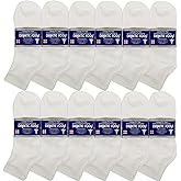 USBingoshop 3, 6 or 12 Pairs Mens Physicians Approved Crew Ankle Diabetic Socks Cotton