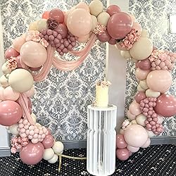 Awenztech Light Pink Balloons 12 inch, Pastel Pink