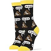 Oooh Yeah Womens Combed Cotton Crew Socks Poop Large