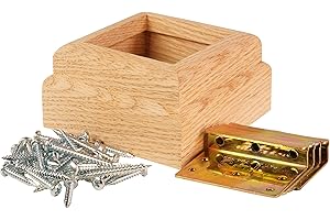 4Js Newel Post Fastener, 3" Red Oak Contemporary Molding