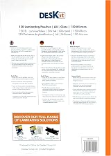 Deskit A4 Laminating Pouches 150 micron 120 Sheet Gloss Clear view 4