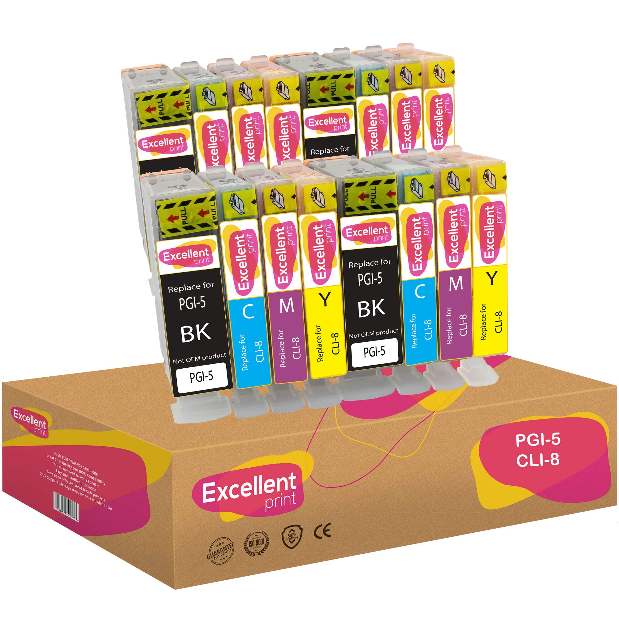 Excellent Print PGI-5 CLI-8 5 8 Compatible Ink Cartridges for Canon PIXMA Ip4200 Ip4500 MP610 Ip5200