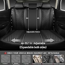 CAR PASS Bling Diamond Back Seat Covers, Nappa