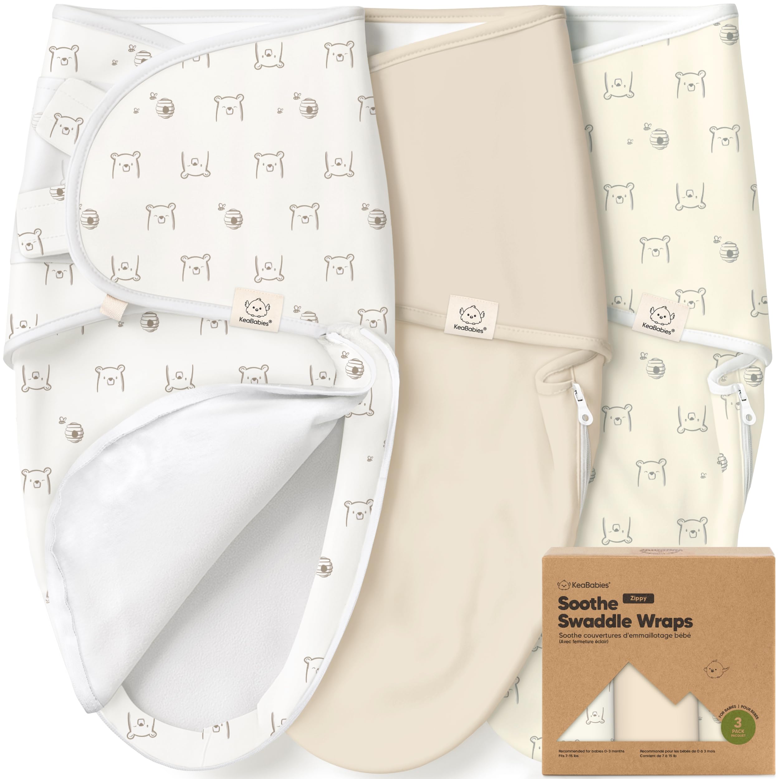 Photo 1 of ***FACTORY SEALED***
Baby Swaddle Sleep Sacks with Zipper - 3-Pack Swaddles for Newborns 0-3 Months, Infant, Baby Girls, Boys, Soft & Durable Newborn Sleep Sack, Easy Diaper Change Swaddling Blanket (Bumble Bear, OS)