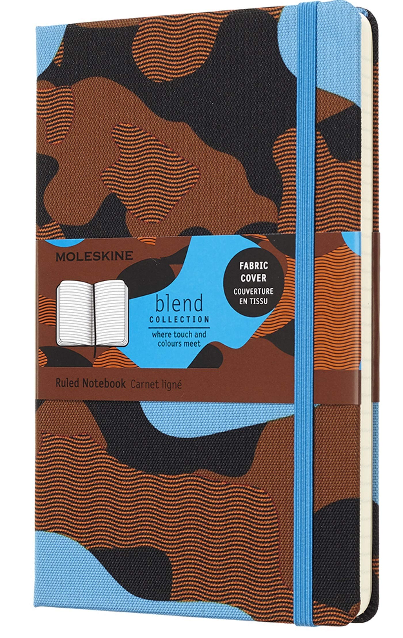 Moleskine Limited Collection Notebook Blend 18 Large Ruled Camouflage Blue