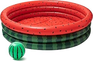 GROBRO7 2Pcs Inflatable Kiddie Pool Watermelon Large Swimming Pools Beach Ball Set Kids Paddling Pool Durable Water Pool Fish