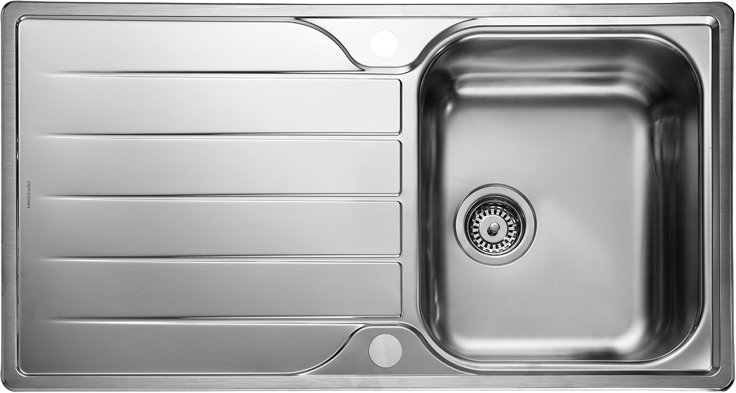 Rangemaster Michigan Countersunk - Sink Sink, Rectangular, Stainless Steel, Stainless Steel, 1 Breast, Rectangular) - Image 3