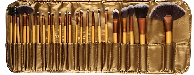 Foolzy Brush Book ! Makeup Brush Collection (24 Pcs Gold)