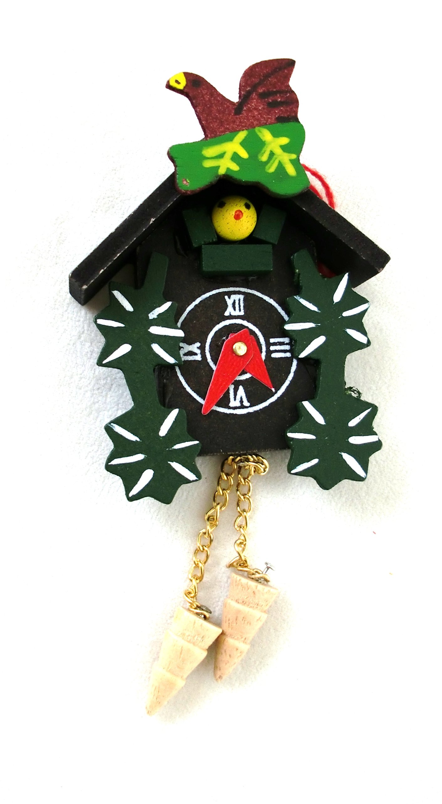 Town Square Miniatures Dolls House Miniature Accessory Painted Cuckoo Clock 65