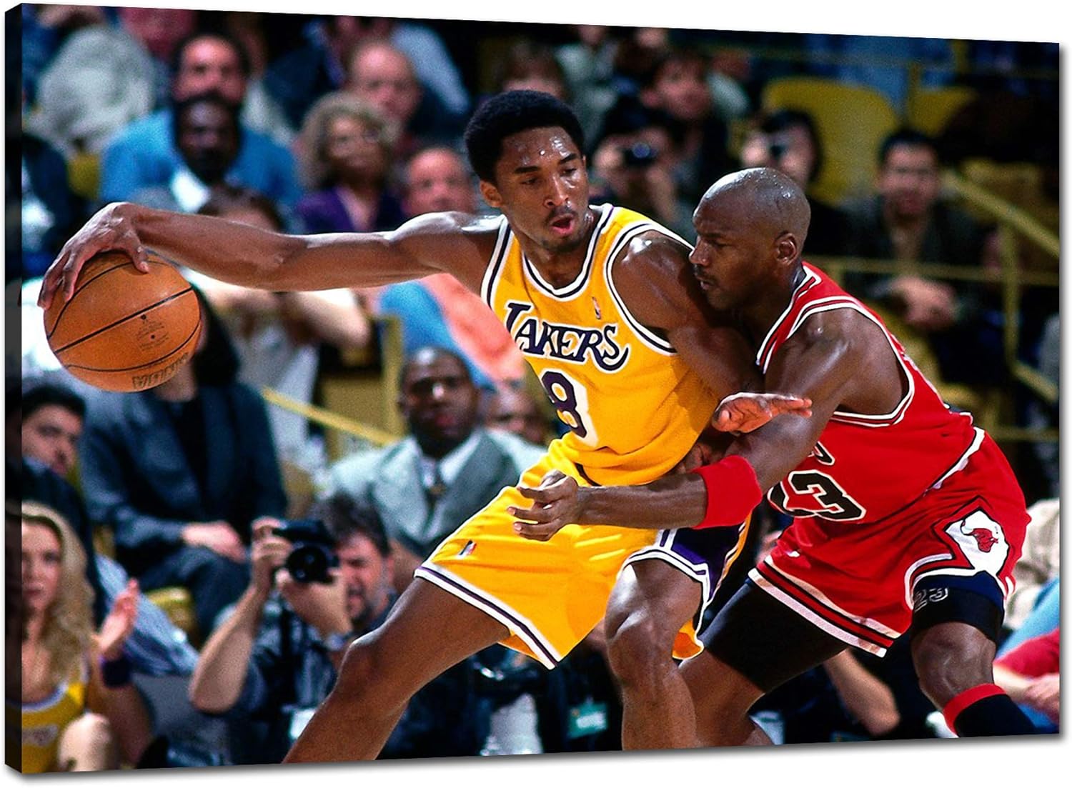 Amazon Com Two J Legends Star Ko Be Bryant Vs Mi Chael Jor Dan Classic Matchup Posters Hd Prints On Canvas Artwork Modern Home Decor Wall Art Painting Picture Stretched And Framed Ready To Hang 18 Wx