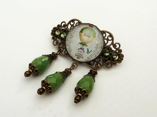 Petite Barrette Avec Motif Cage à Oiseaux Ballon Paris