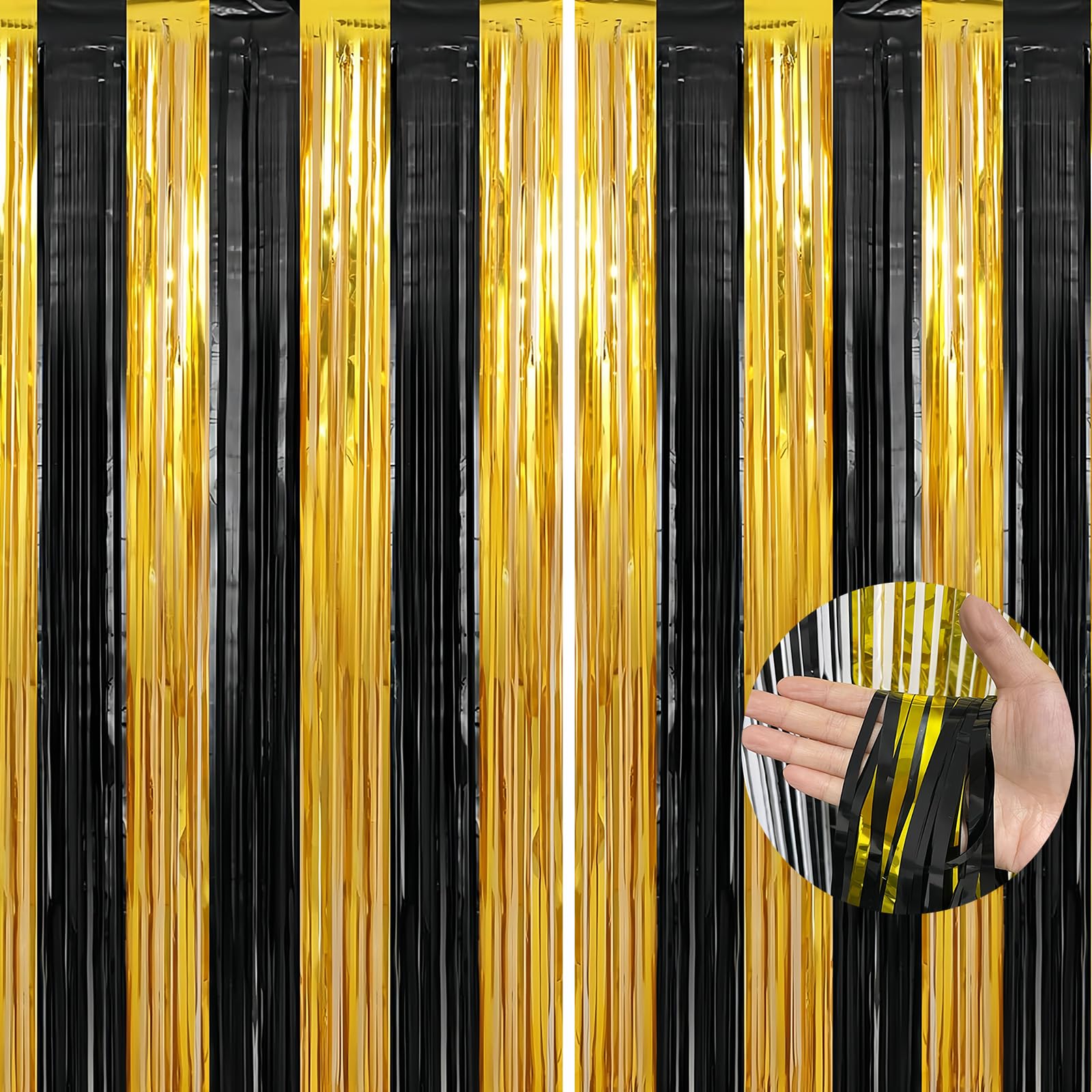 2pcs Red Silver Tinsel Curtains Foil Curtain Backdrop,1 * 2m Shimmer Curtain Party Foil Door Curtain Metallic Fringe Curtains Tassel Tinsel Backdrop for Halloween New Year Eve Graduation Party Décor