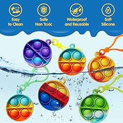 JOYIN Round Pop Fidget Keychain Mini Fidget Toys