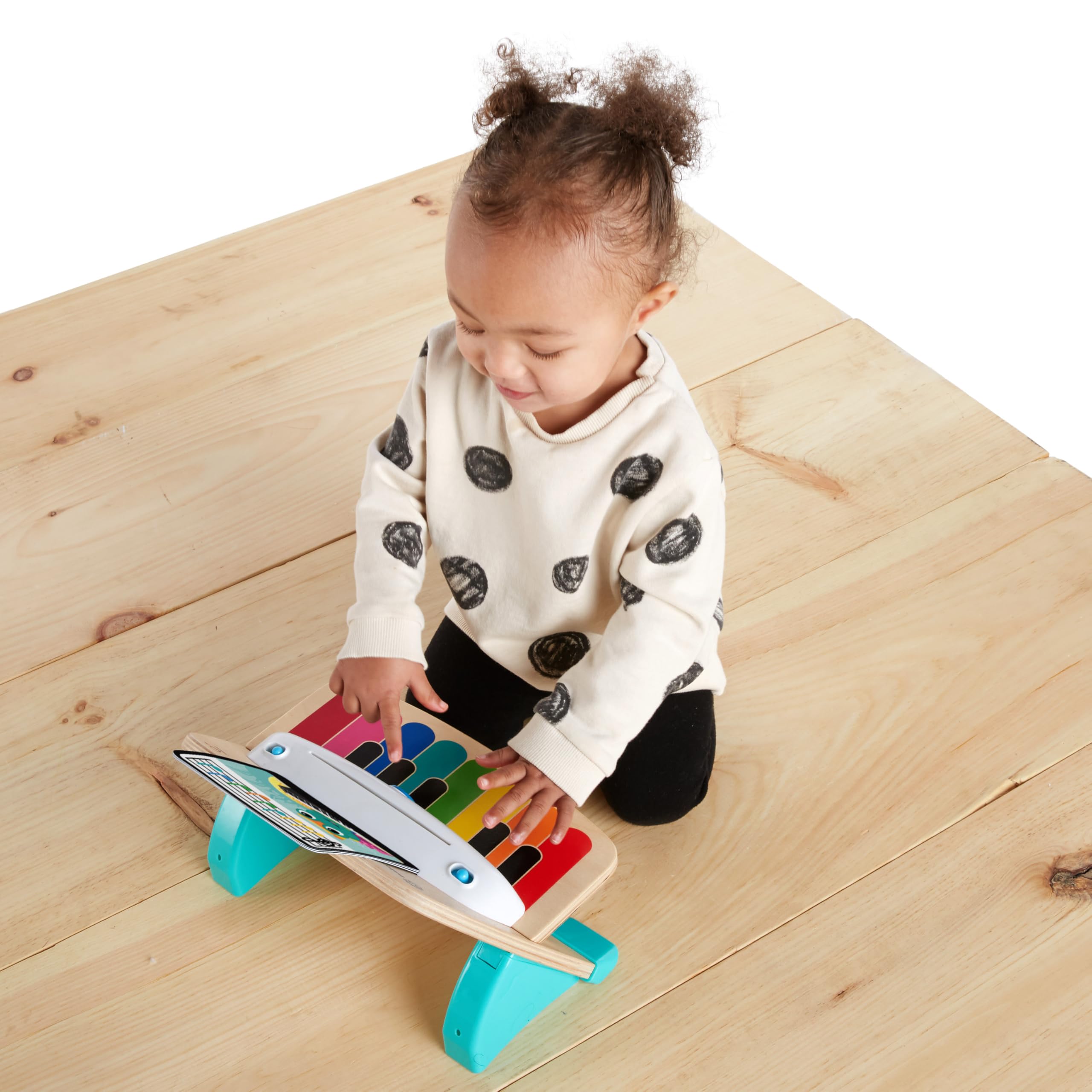Baby Einstein and Hape Magic Touch Wooden Toy Piano, Montessori Musical Learning Toy for Babies and Toddlers 6mo+