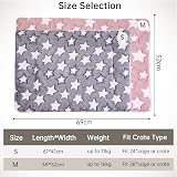 MICOOYO Dog Cat Crate Mat 2Pcs Fleece Bed Star Pattern 61x41 cm view 2