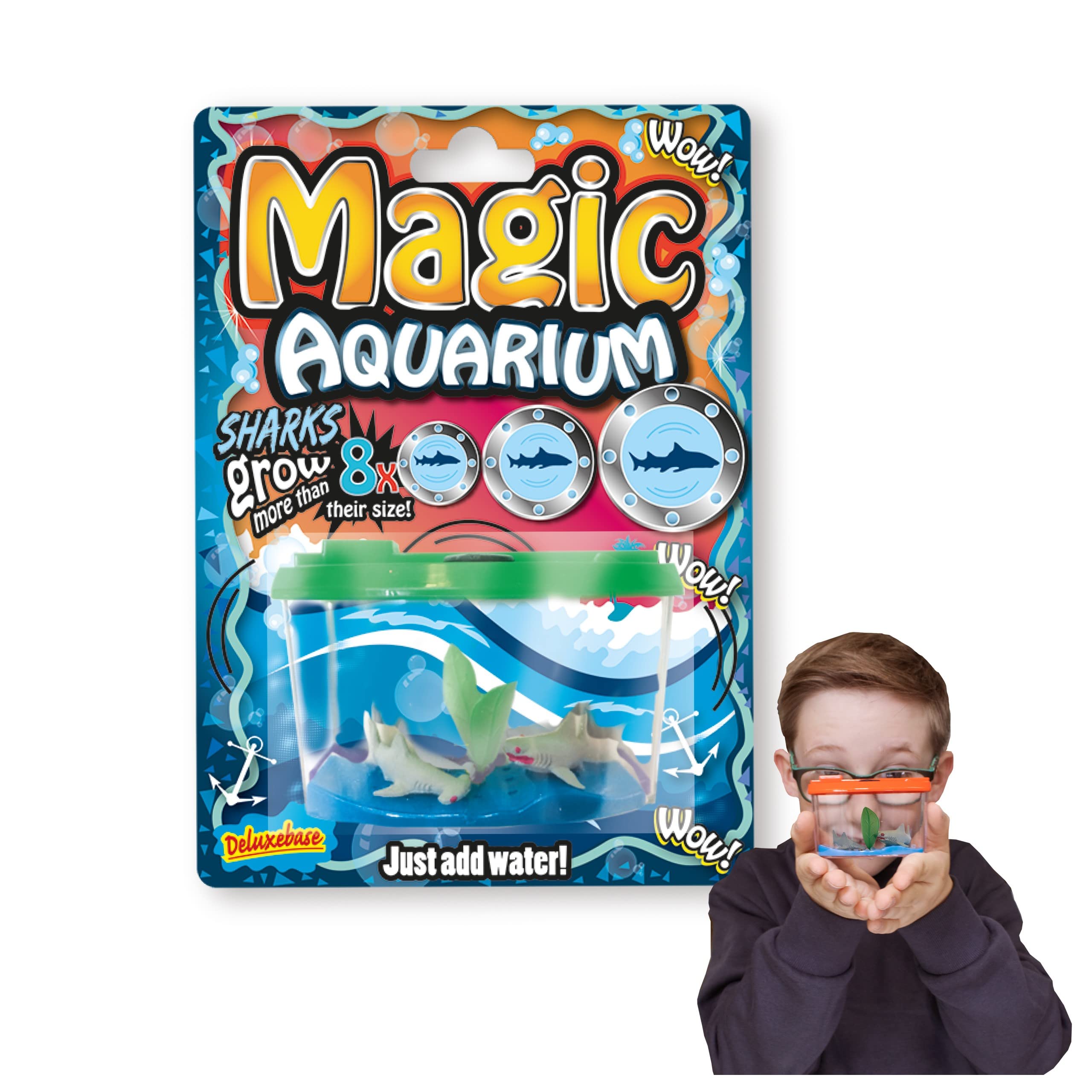 Magic Aquarium - Sharks from Deluxebase. Grow Your own Shark in This Toy Fish Tank kit for Kids