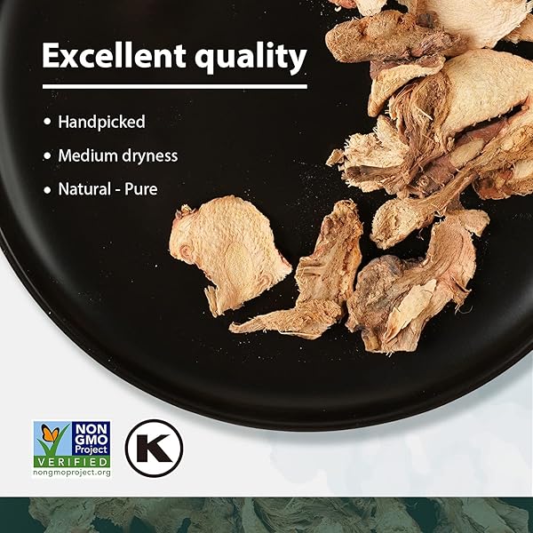 SOEOS GALANGAL SLICES 6 OUNCES, NON-GMO VERIFIED, KOSHER, GREAT GALANGAL – ALPINIA GALANGA, PERFECT FOR TOM YUM AND TOM KHA SOUPS, AUTHENTIC PRODUCT OF VIETNAM, SLICED DRIED GALANGAL ROOT, 6OZ.
