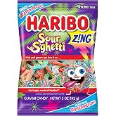 Haribo Sour Spaghetti Gummy Candy, 5 oz