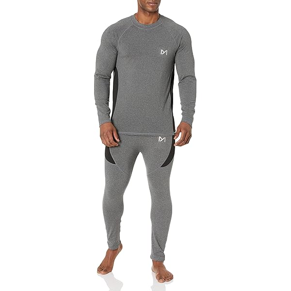 PISIQI Thermal Underwear Men Ultra-Soft Long Johns Set With Fleece Lined Base Layer Winter - View #11