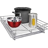 LYNK PROFESSIONAL® Pull Out Cabinet Organizer, 17" x 18" Slide Out Drawers for Kitchen Cabinets - Sliding Pull-Out Pantry Shelves – Home Shelf Organizers - Lifetime Ltd. Warranty, Chrome