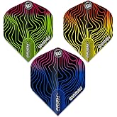 WINMAU Prism Alpha Solar Design Dart Flights - Standard Shape 100 Micron Polymetronic Flights for Stable Throw Control, Replacement Flights for Steel &amp; Soft Tip Darts, 3 Sets (9 Flights)