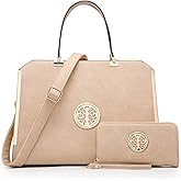 Dasein Women Purses and Handbags Top Handle Satchel Bags Large Shoulder Work Bag Tote with Wallet
