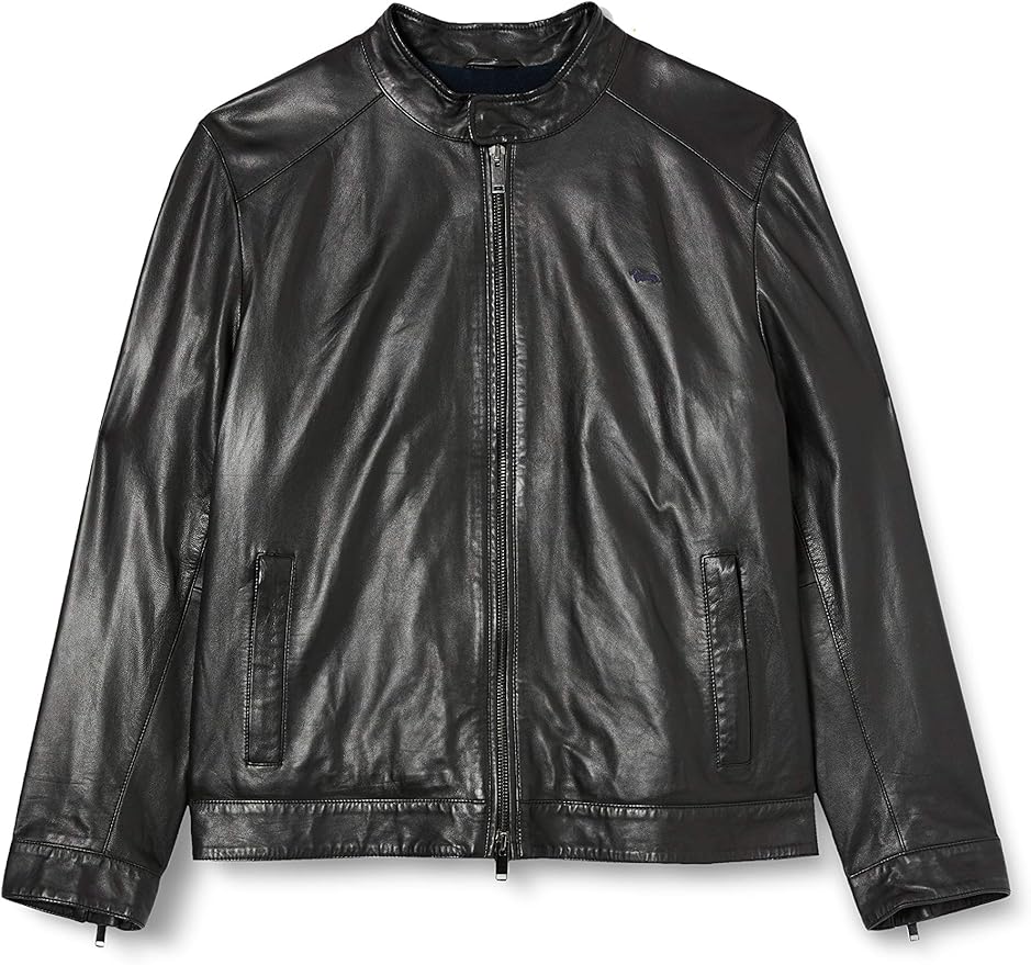 Harmont & Blaine Men's Leather Jacket: Amazon.co.uk: Clothing