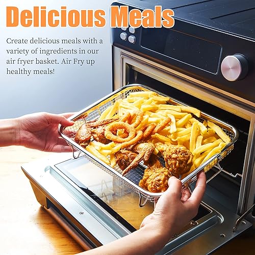 Eyourlife Piece 18/8 Stainless Steel Air Fryer Basket for Oven
