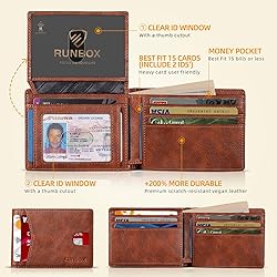 RUNBOX Wallet for Men and Women Slim Rfid Leather 2