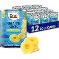 Dole Pineapple Slices, 20 oz Cans, 12 Pack