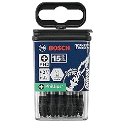 BOSCH ITDPH2215 15-Pack 2 In. Driven Phillips #2