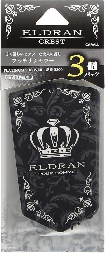 Amazon カーオール Carall エルデュラン クレスト3個パック プラチナシャワー 車用芳香剤 吊り下げ式 10g 3個 30 車 バイク 車 バイク